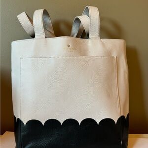KATE SPADE Lita Street Scallop Andrea Light Shale/Black tote